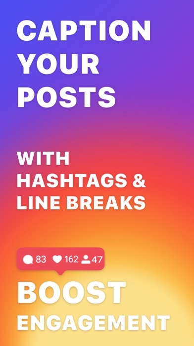 Caption Hashtags for Instagram Screenshot