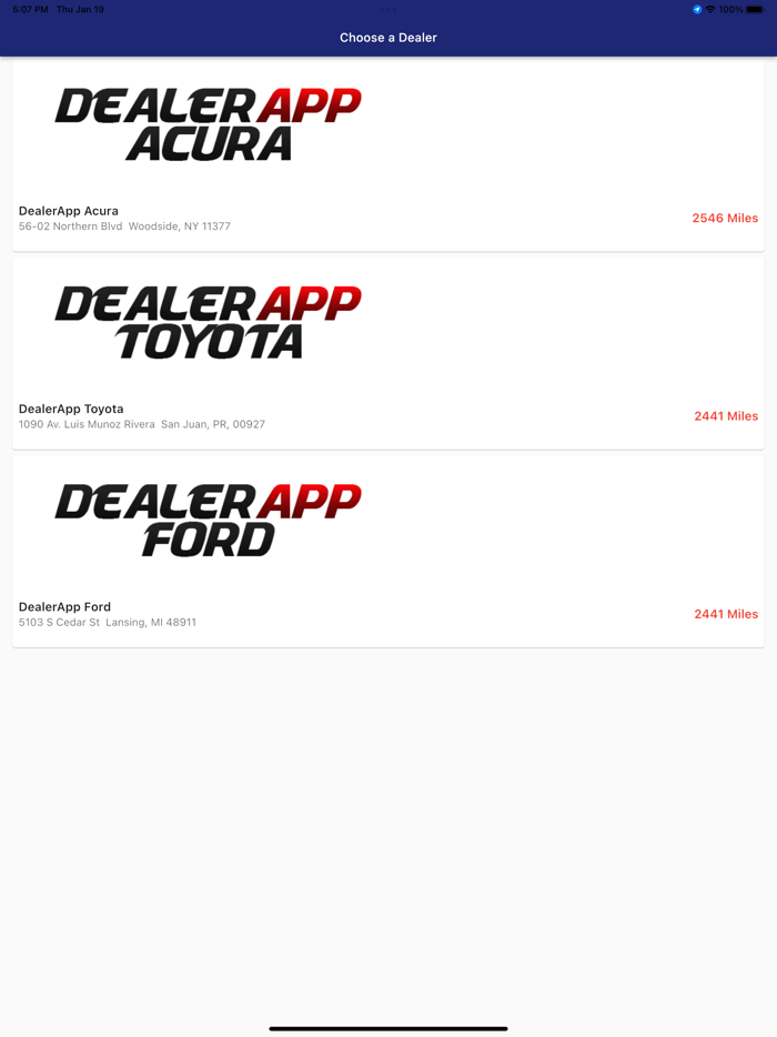 DealerApp Vantage Motors