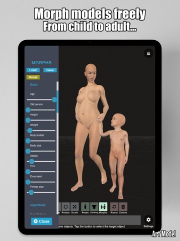 Art Model - Pose & morph toolのおすすめ画像2