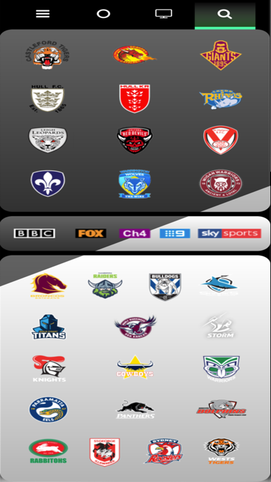 Rugby League Fixtures Screenshot