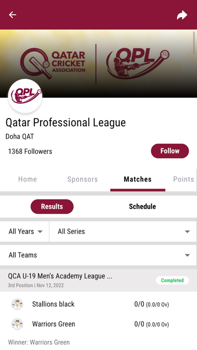 Qatar Cricket Screenshot