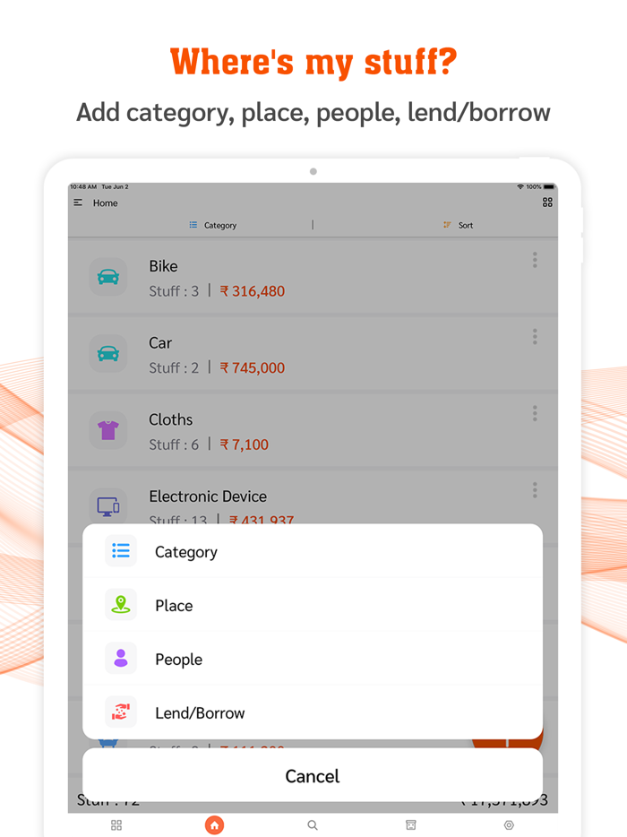 My Stuff Personal Organizer