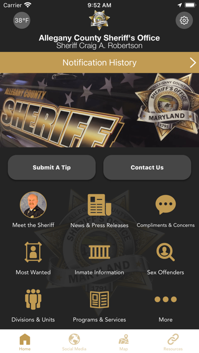 Allegany County Sheriff MD Screenshot