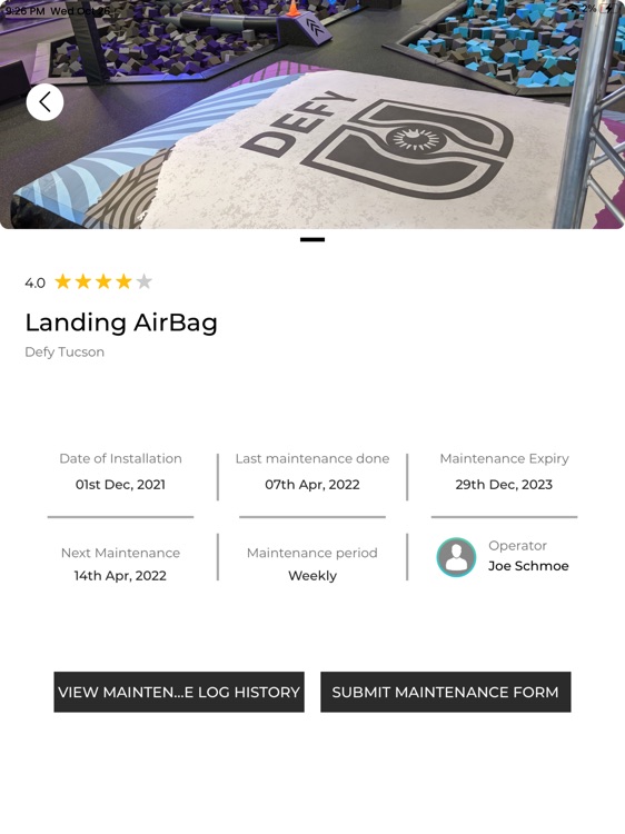 TMT Maintenance App by Sports Inovation Corp