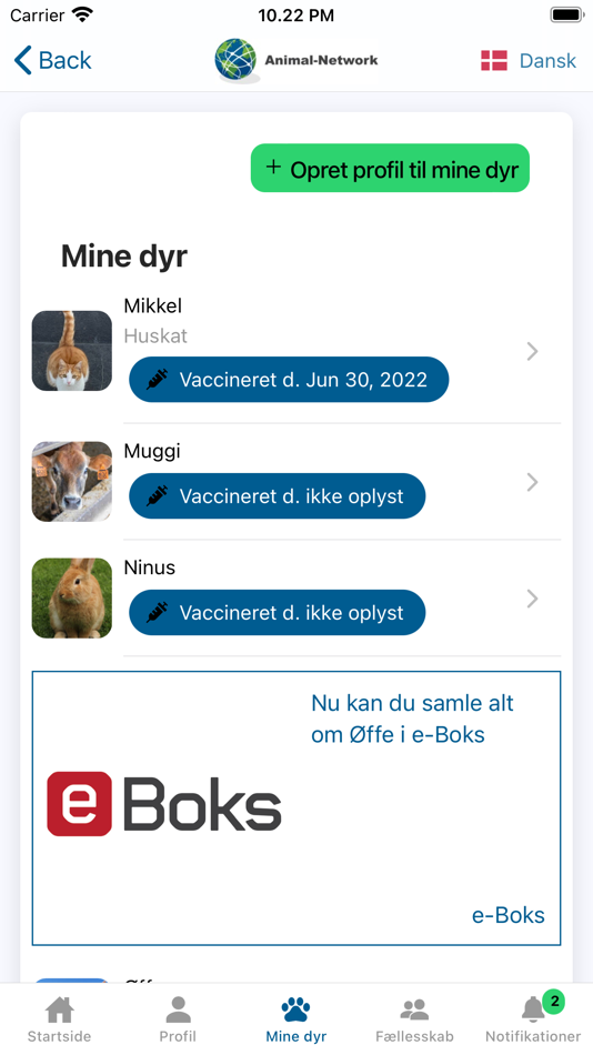 #2. Animal-Network (iOS) Podle: Jg Data ApS