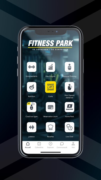 Fitness Park App Screenshot