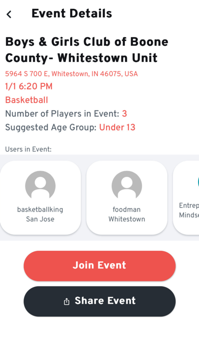 QuickSports - Sports Near You Screenshot