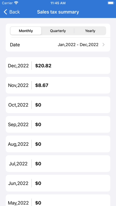 Bookkeeping App Screenshot