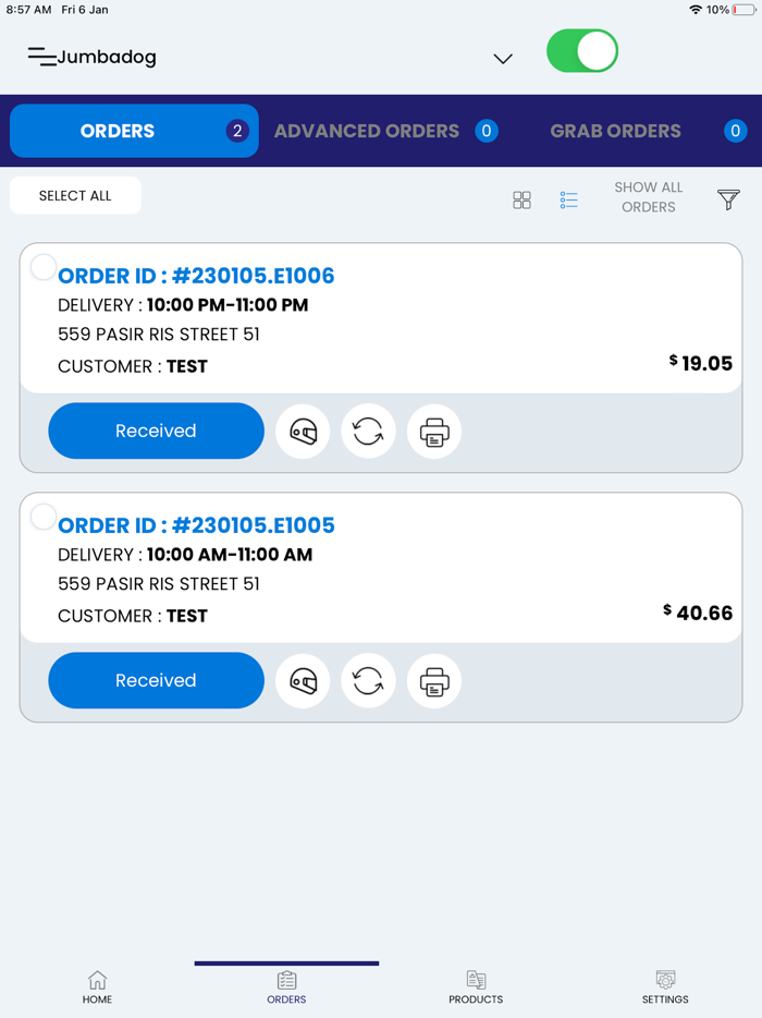 NinjaOS Business Center Mobile