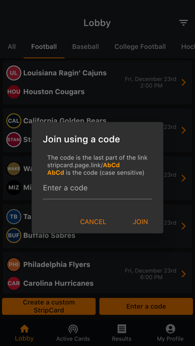 StripCard - Sports Party Game Screenshot