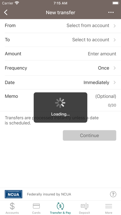 White Sands FCU Mobile Banking Screenshot