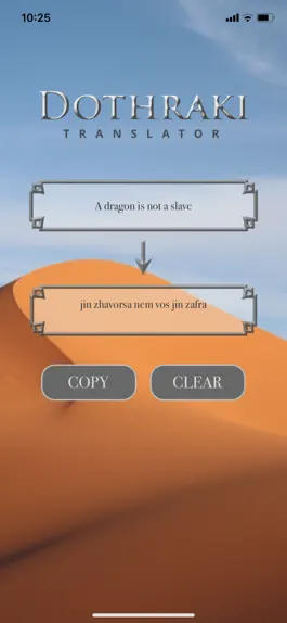 Game screenshot The Dothraki Translator apk