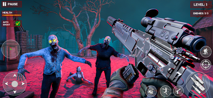 Zombie Graveyard Gun Shooting