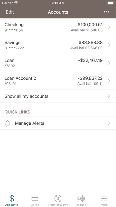 White Sands FCU Mobile Banking Screenshot