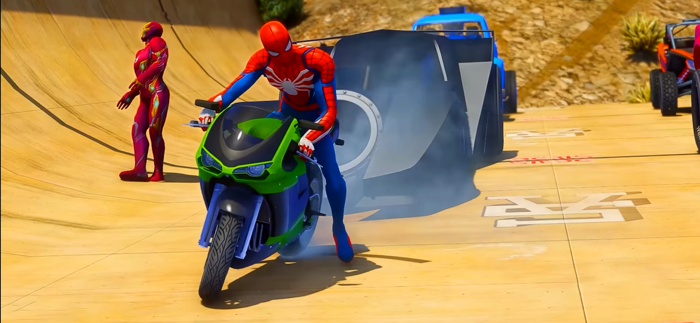 Superhero Moto Stunts Avengers