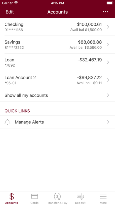 FFB, First Financial Bank Screenshot