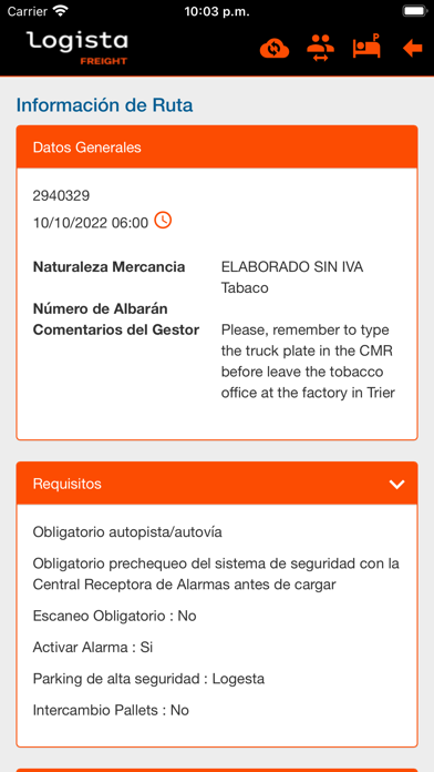 Screenshot #2 pour Logista Freight in Motion