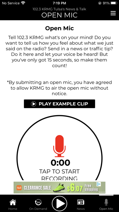 KRMG Radio Screenshot