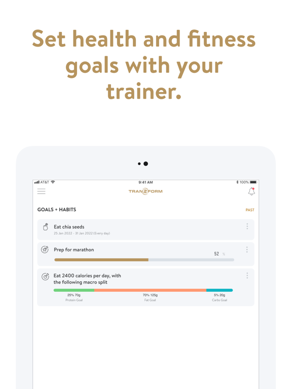 Tranzform Coaching App iPad screenshot 4 - Health & Fitness app