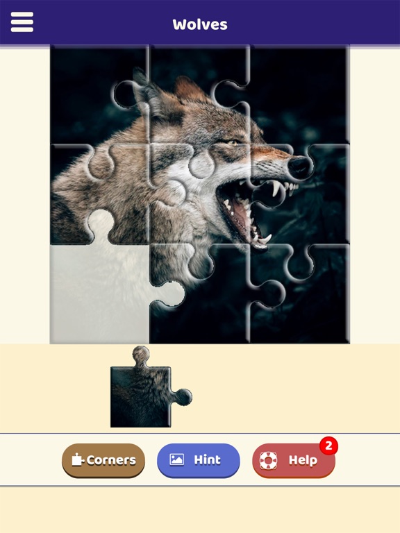 Wolf Lovers Puzzle iPad screenshot