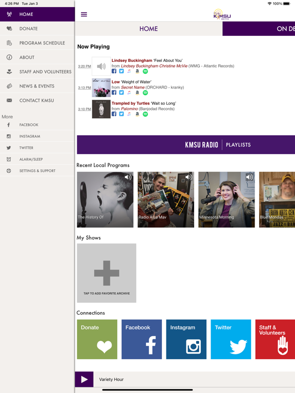 KMSU iPad screenshot 7 - Entertainment app
