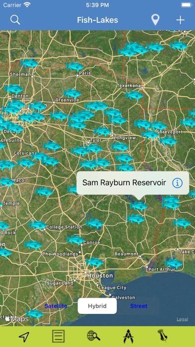 Screenshot #1 pour Texas-LA-AR: Lakes & Fishes