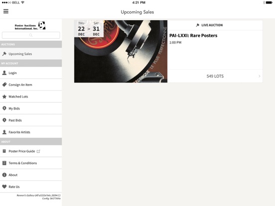 Screenshot #4 pour Poster Auctions International