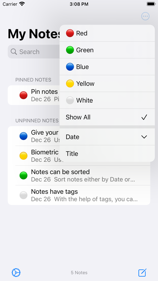 #4. My Notes - Secure & Organised (iOS) 게시자: Rishik Dev