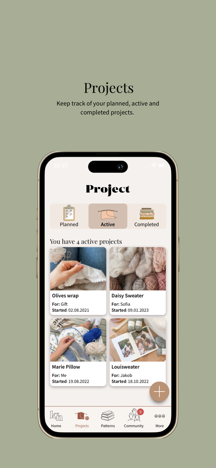 Knitandnote App for makers