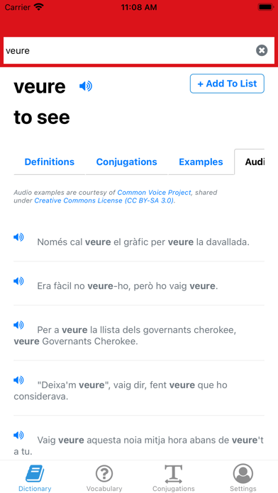 English-Catalan Dictionary Screenshot