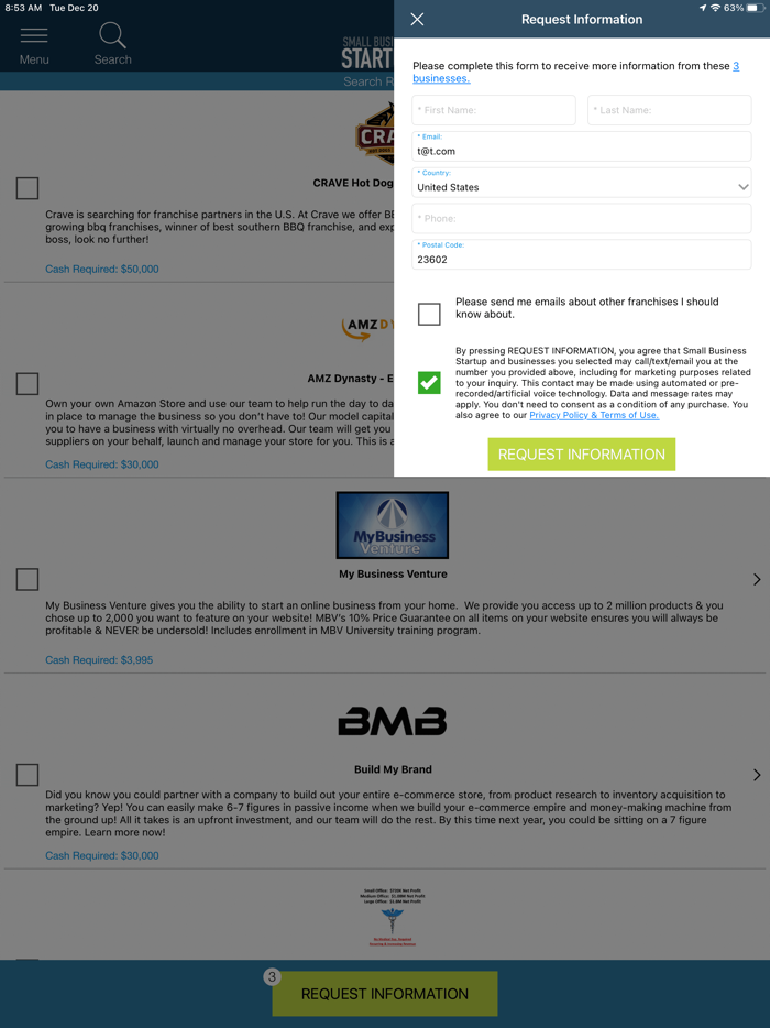 Small Business Startup