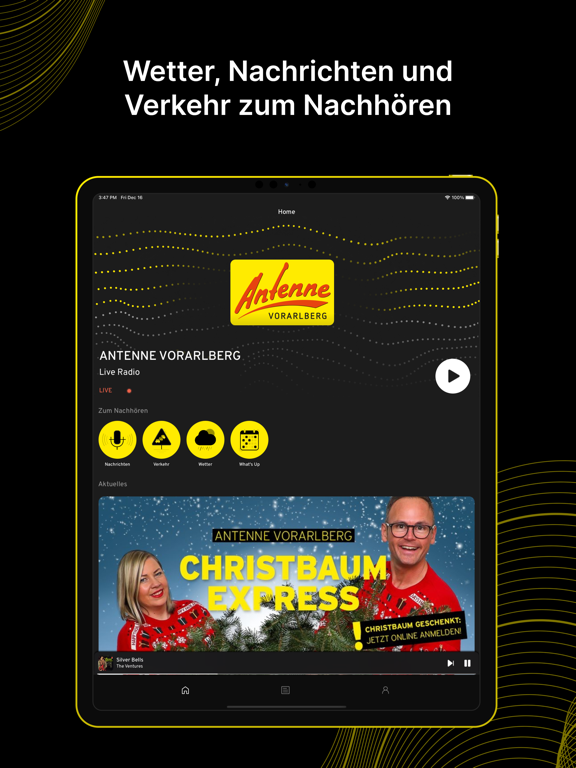 ANTENNE VORARLBERG iPad screenshot 5 - Music app