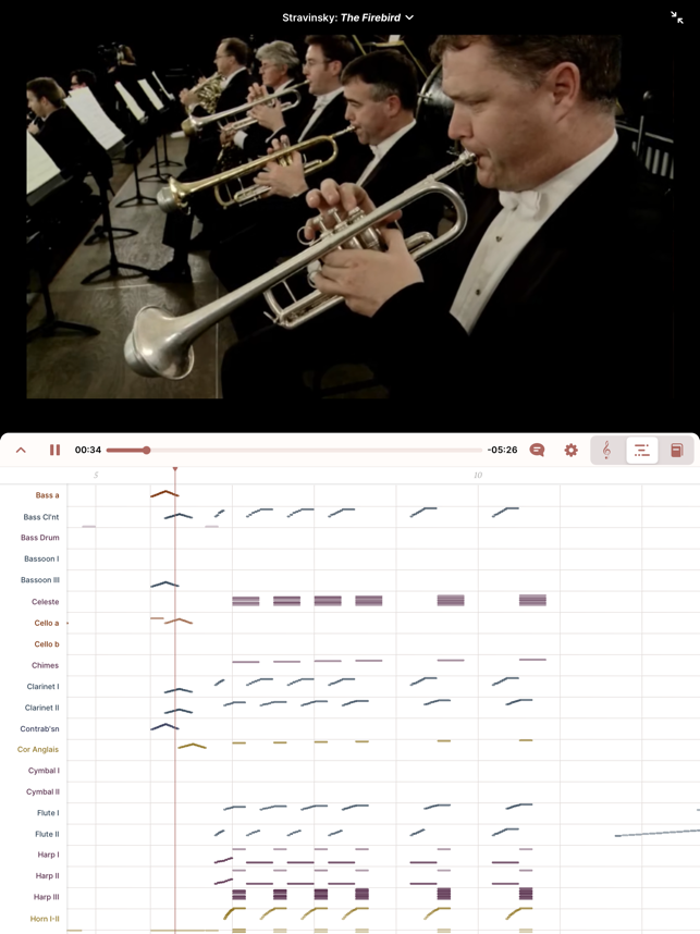 Екранна снимка на оркестъра