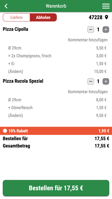 Pizzeria Tre Stelle Duisburg Screenshot