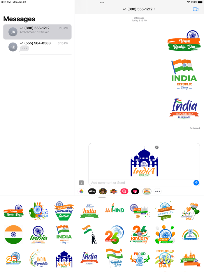 Republic Day India - WASticker