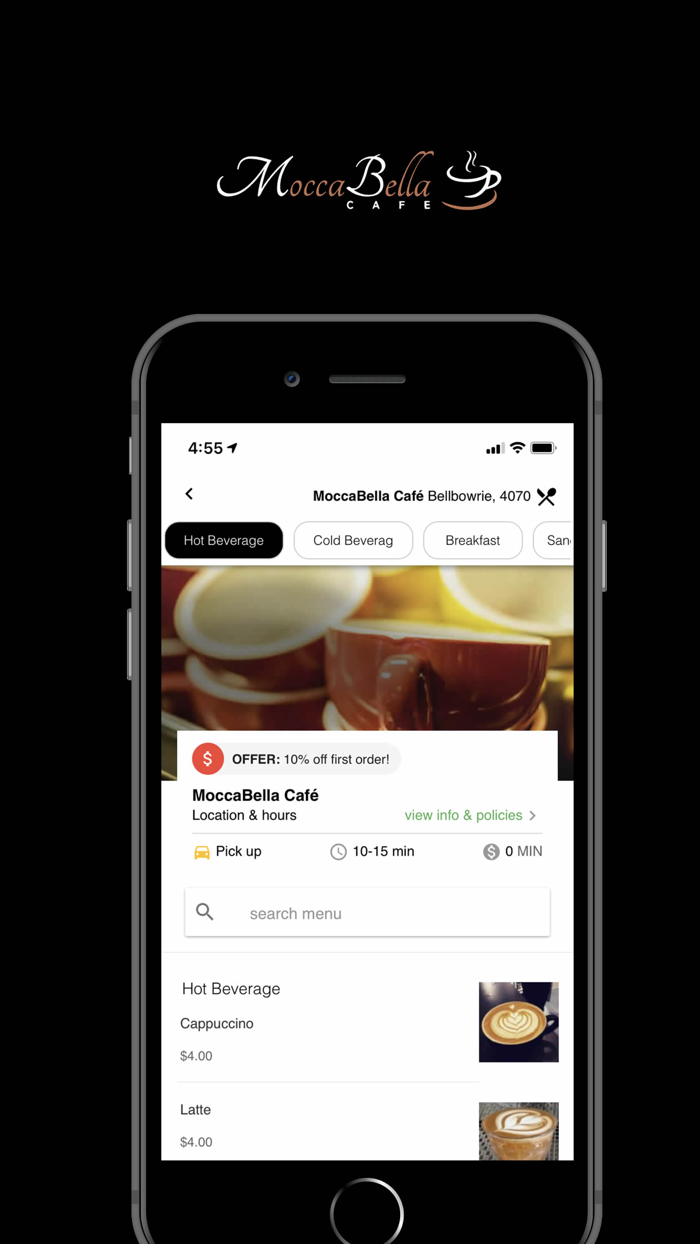 Mocabella Cafe Food Ordering