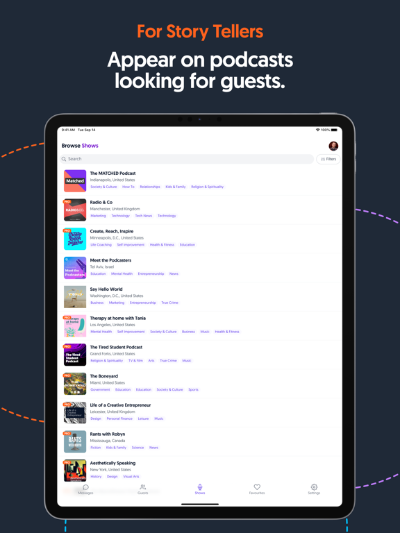 Screenshot #5 pour MatchMaker Podcasters & Guests