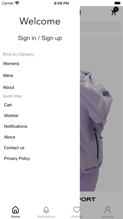 Holden Outerwear Screenshot
