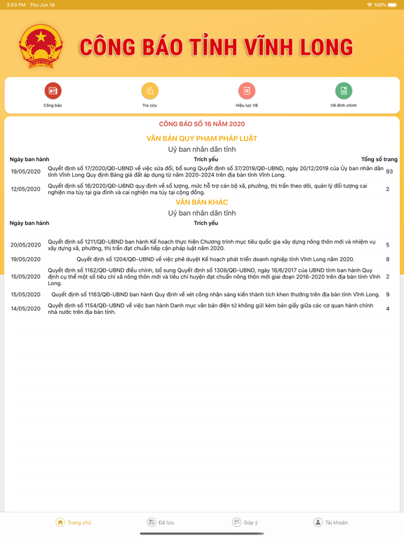 Screenshot #6 pour Công Báo Vĩnh Long