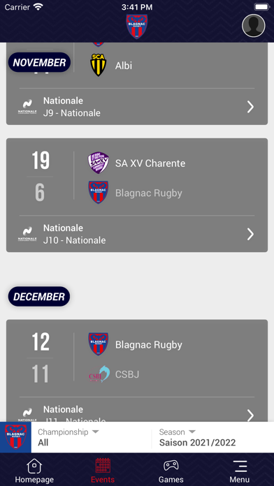 Blagnac Rugby Screenshot