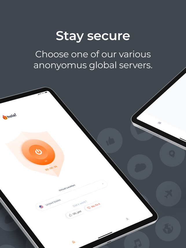 ‎Hola VPN Privacy & Security Screenshot