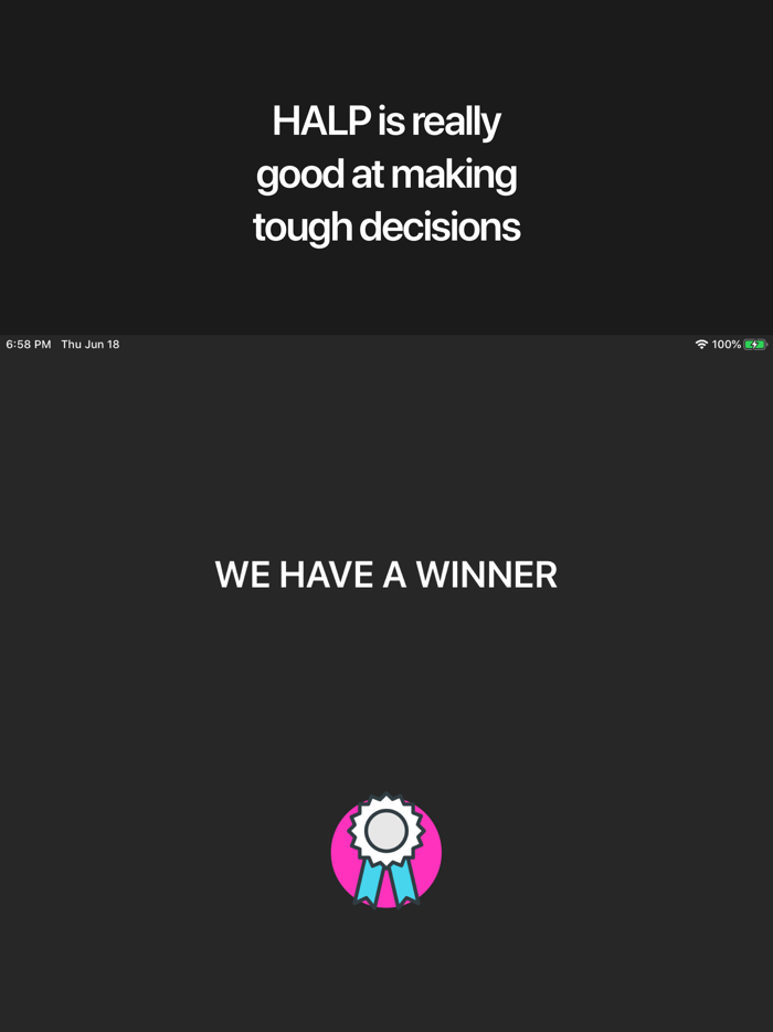 HALP - Random Decision Maker