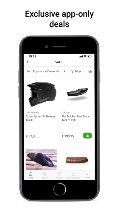 CafeRacerWebshop.com Screenshot