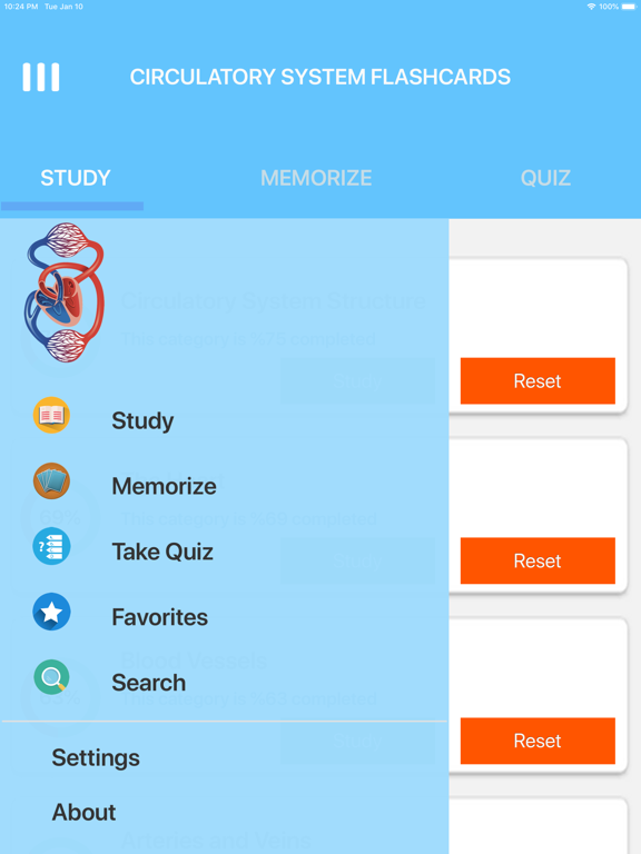 Screenshot #4 pour Circulatory System Study Cards