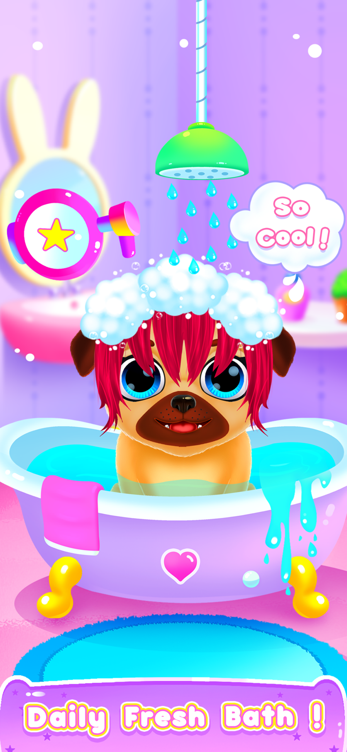 Puppy Pug at Animal Hair Salon