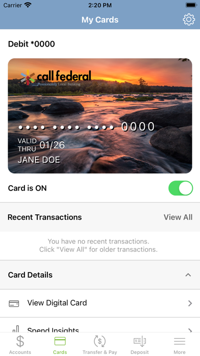 Call Federal Mobile Banking Screenshot