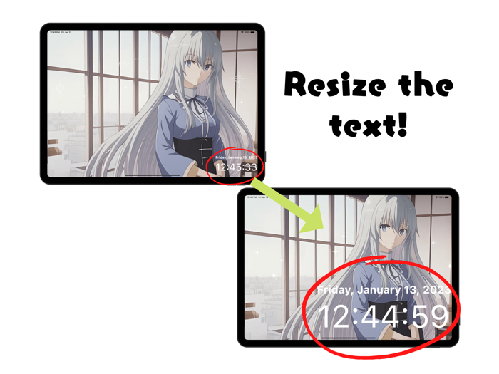 Anime Clock. Kawaii girl gif