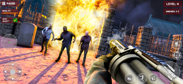 Zombie Graveyard Gun Shooting