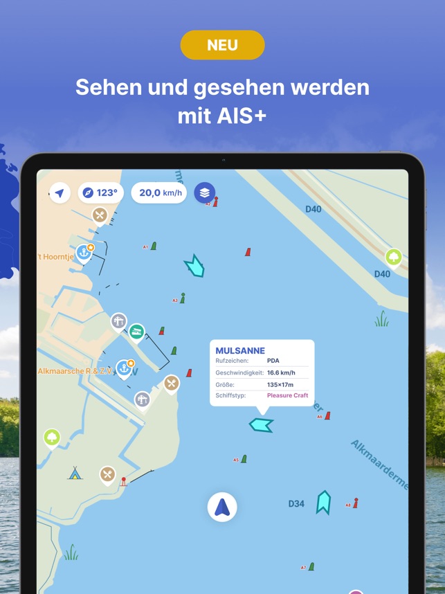 Wasserkarten: Boot Navigation im App Store