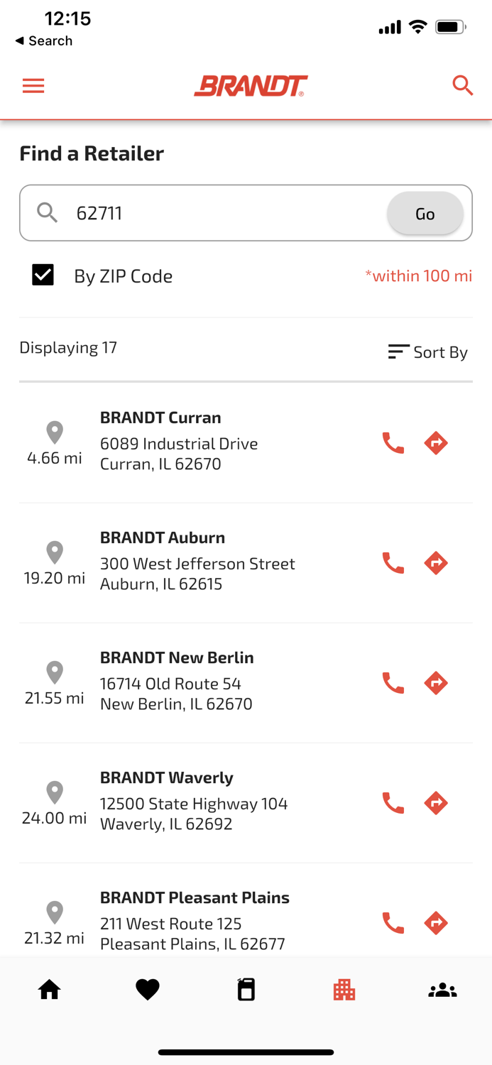 BRANDT Ag Product Finder